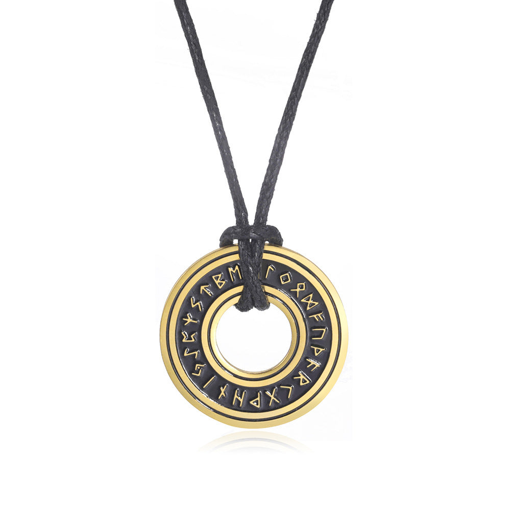 Nordic Runes & Symbols Stainless Steel Adjustable Necklace