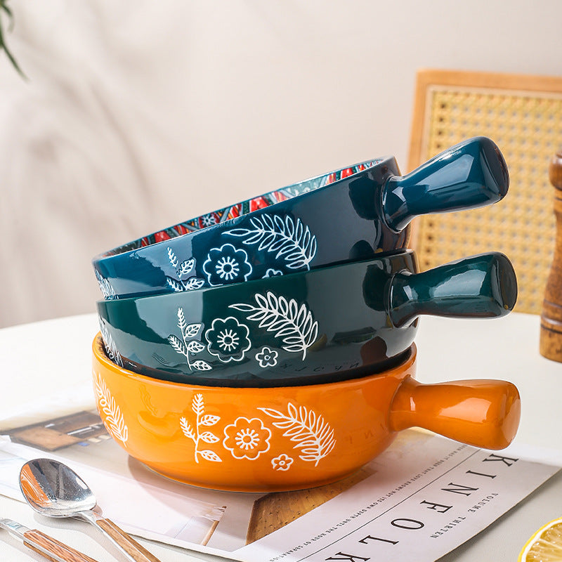 Mandala Flower Glazed Ceramic Bowl