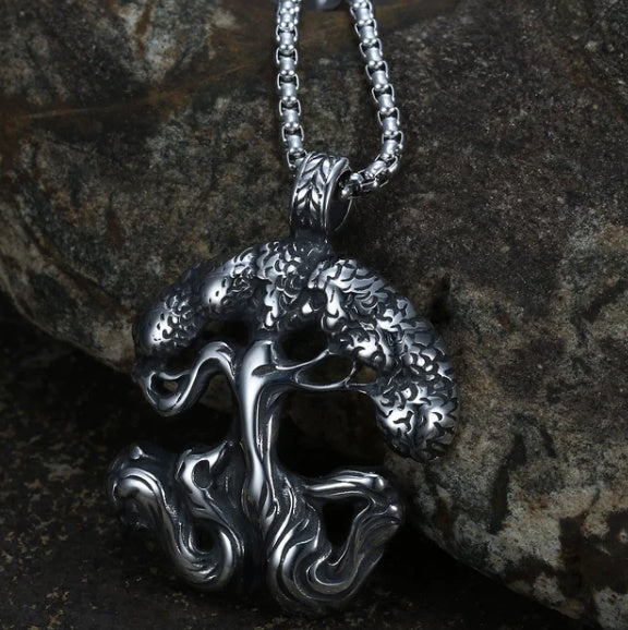 Nordic Runes & Symbols Stainless Steel Adjustable Necklace