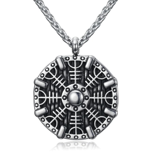 Nordic Runes & Symbols Stainless Steel Adjustable Necklace