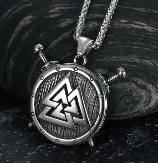 Nordic Runes & Symbols Stainless Steel Adjustable Necklace