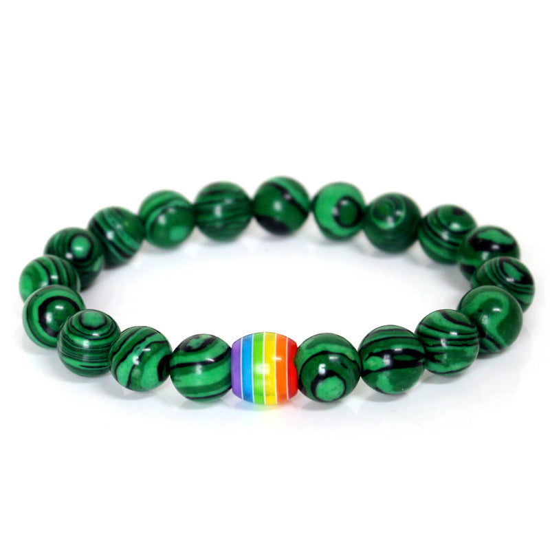 Rainbow Bead Gemstone Bracelet