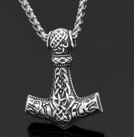 Nordic Runes & Symbols Stainless Steel Adjustable Necklace