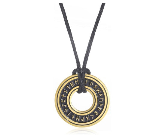 Nordic Runes & Symbols Stainless Steel Adjustable Necklace