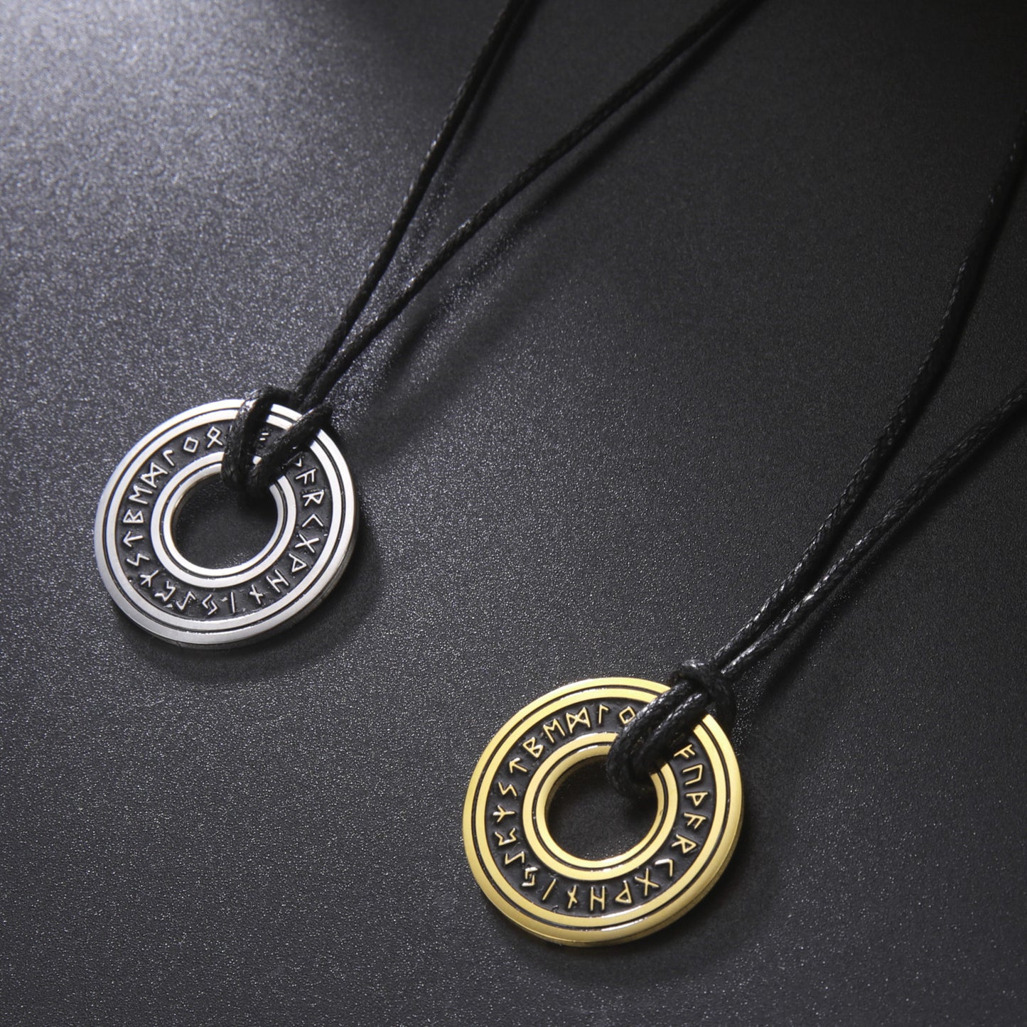 Nordic Runes & Symbols Stainless Steel Adjustable Necklace