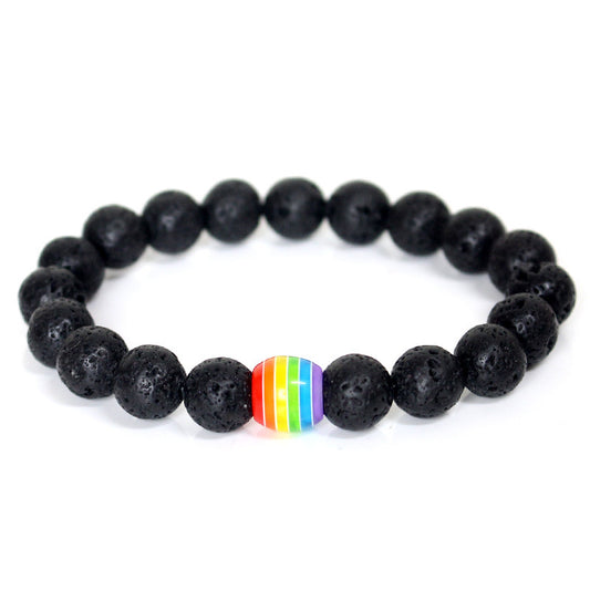 Rainbow Bead Gemstone Bracelet