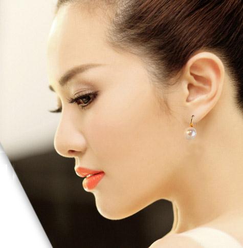 Pearl Dangle Earrings (18K GP)