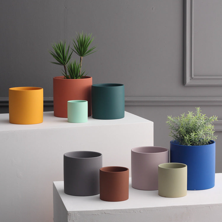 Minimalist Colorful Ceramic Flowerpot