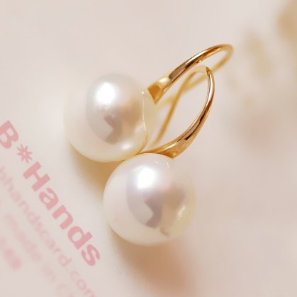 Pearl Dangle Earrings (18K GP)