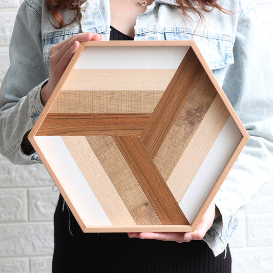 Geometric Wooden Tray