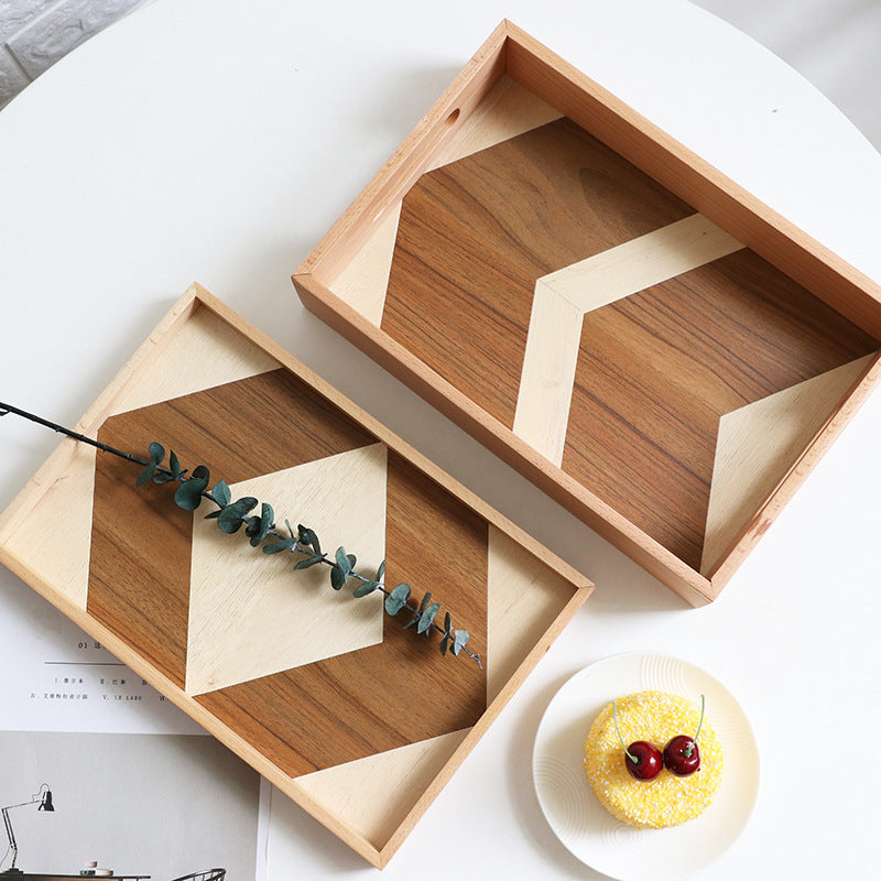 Geometric Wooden Tray