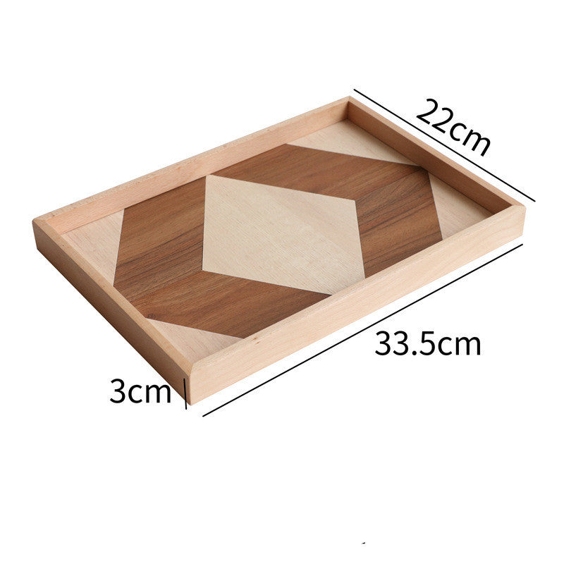 Geometric Wooden Tray
