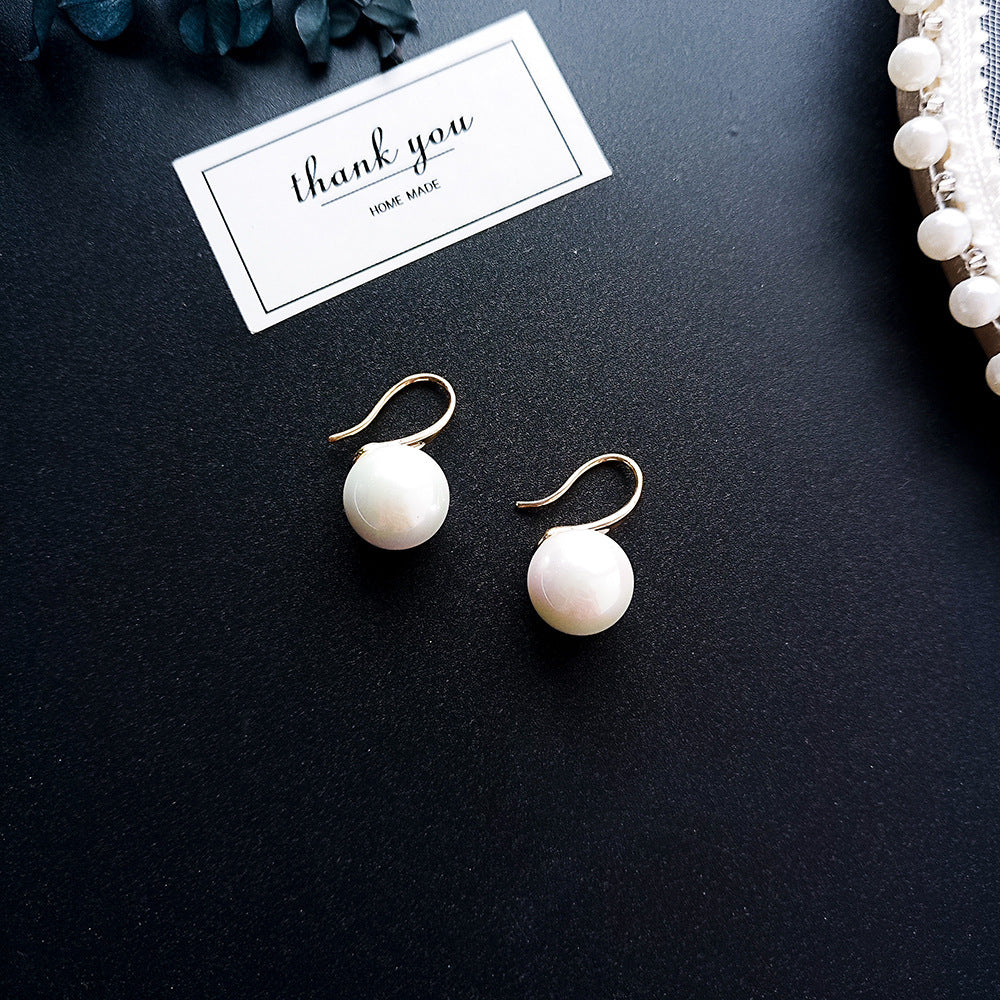 Pearl Dangle Earrings (18K GP)