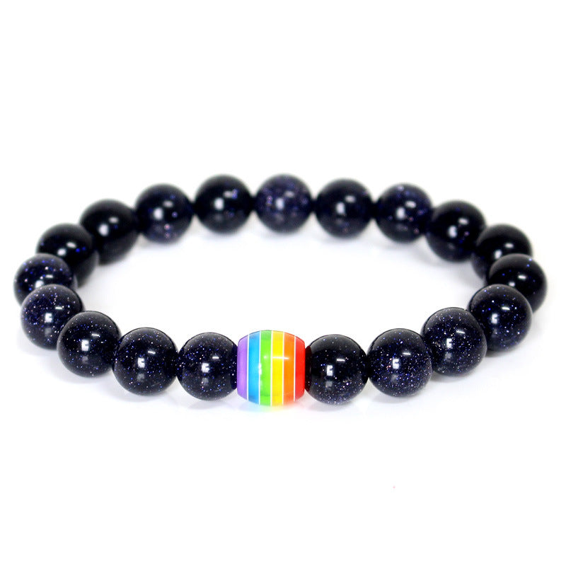 Rainbow Bead Gemstone Bracelet