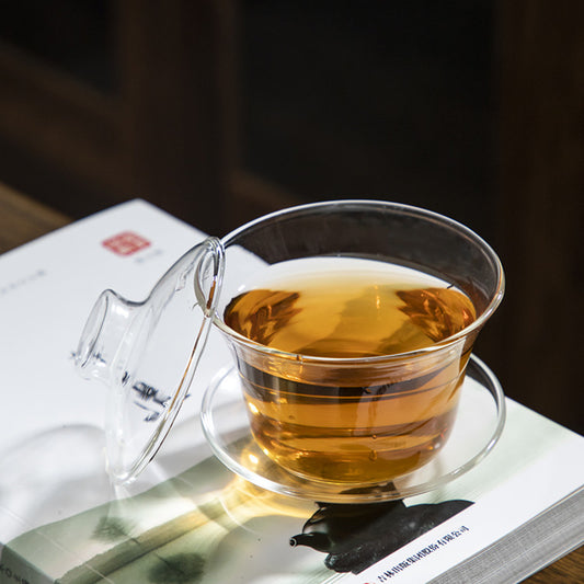 Twilight Glass High Tea Cup w/Lid