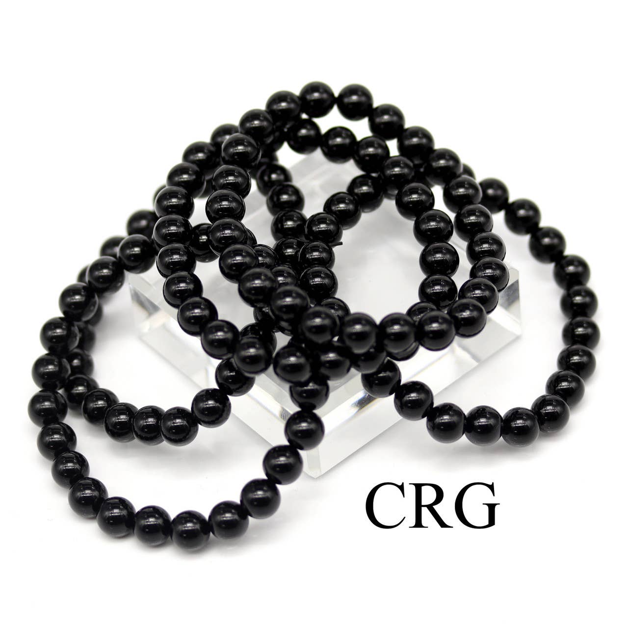 Obsidian Beaded Stretch Bracelet