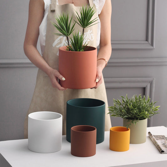 Minimalist Colorful Ceramic Flowerpot
